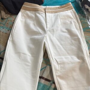 Men's White and Tan Pants